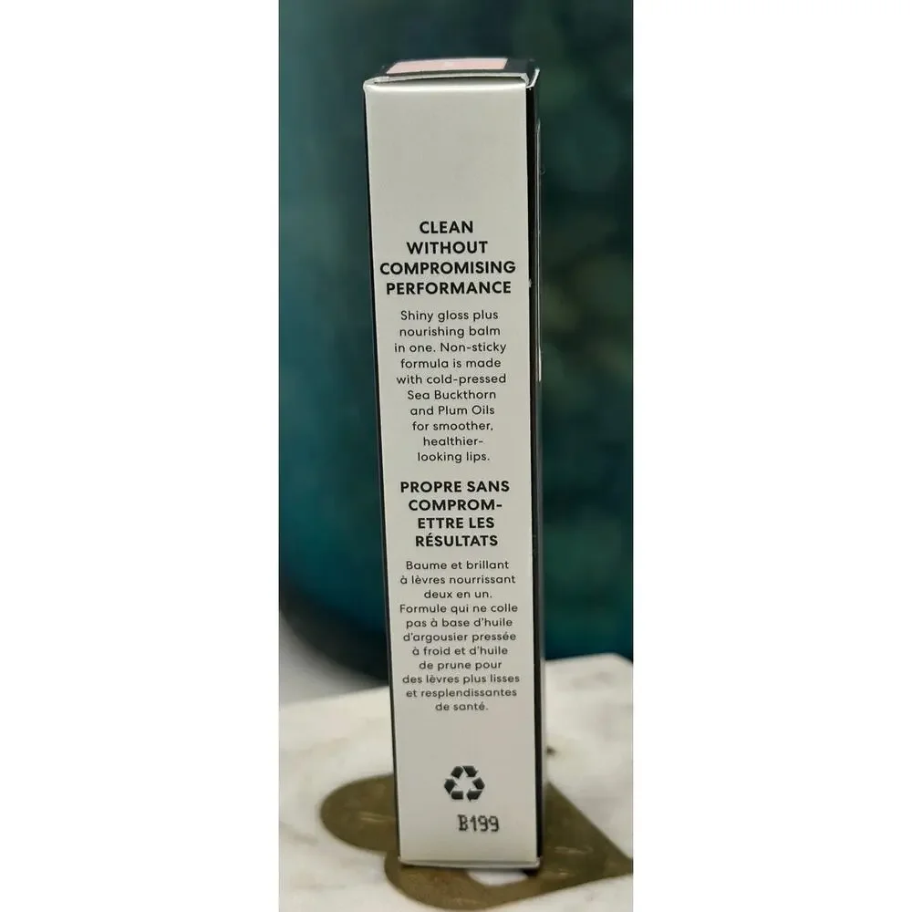 BareMinerals Mineralist Lip Gloss Balm Clarity Sheer Clear Pink Full Size NIB